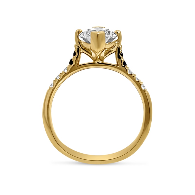 Selena Gomez Marquise Diamond Set Engagement Ring view 5