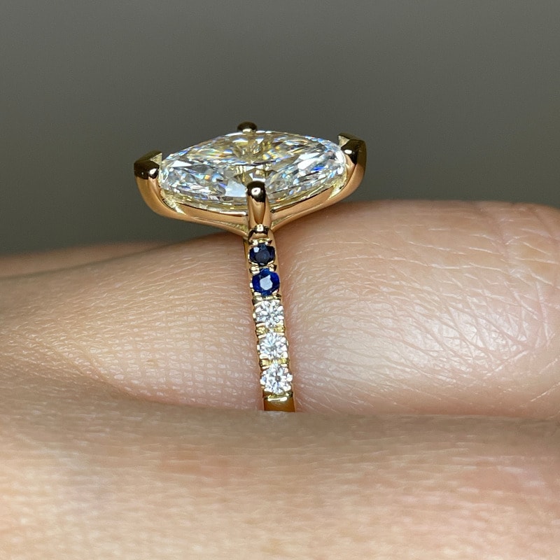 Selena Gomez Marquise Diamond Set Engagement Ring view 7