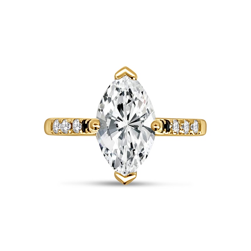 Selena Gomez Marquise Diamond Set Engagement Ring