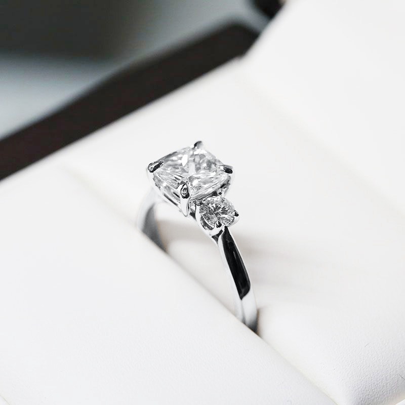 Meghan Markle Platinum Diamond Engagement Ring view 7
