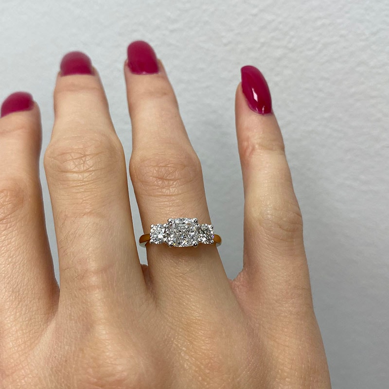 Meghan Markle Platinum Diamond Engagement Ring view 6