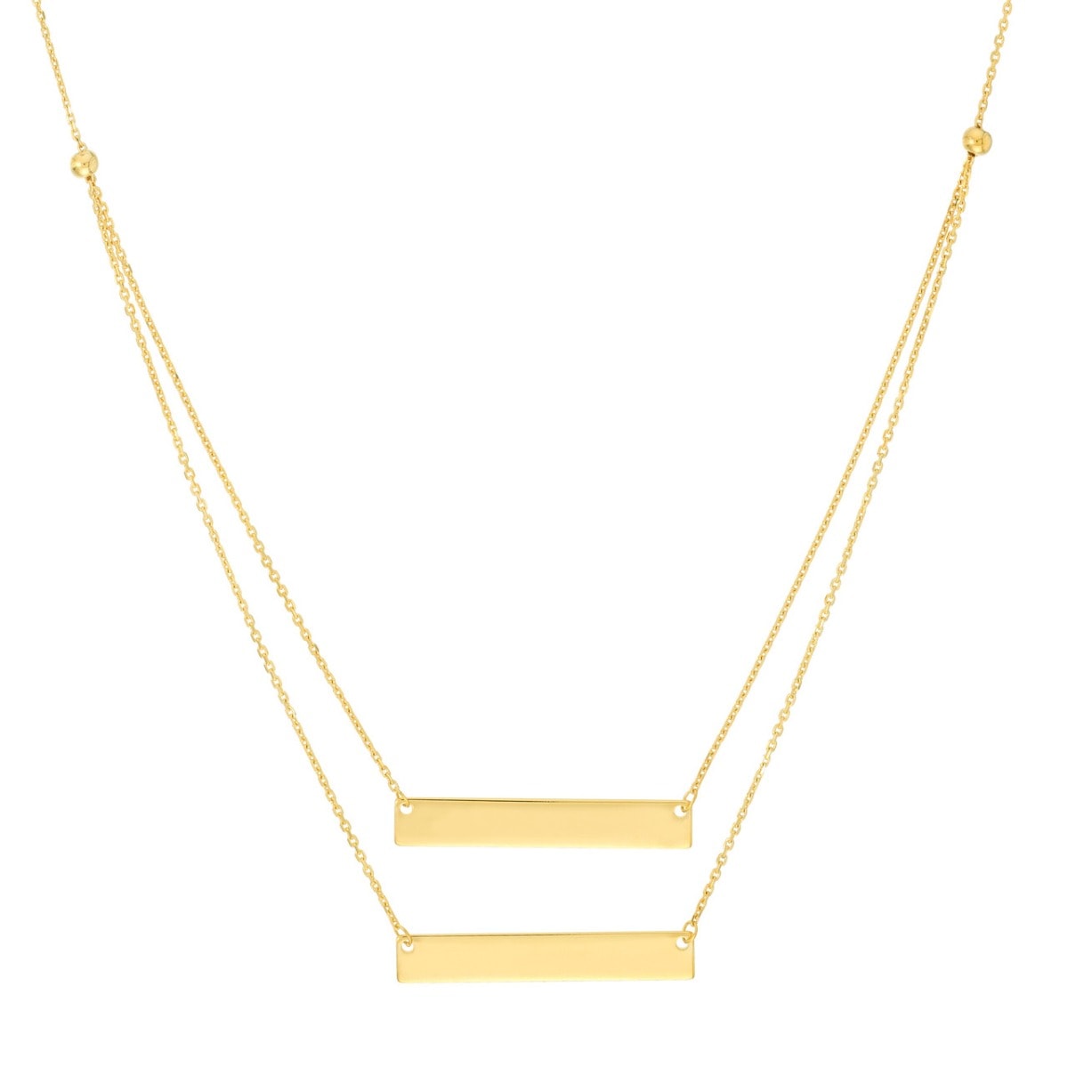Mini Bar Layered Duo Gold Pendant view 1