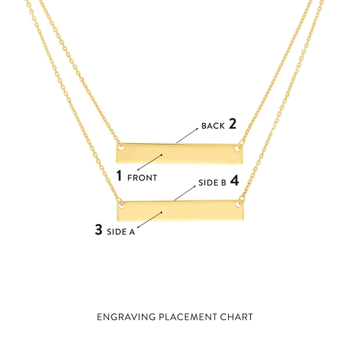 Mini Bar Layered Duo Gold Pendant view 4
