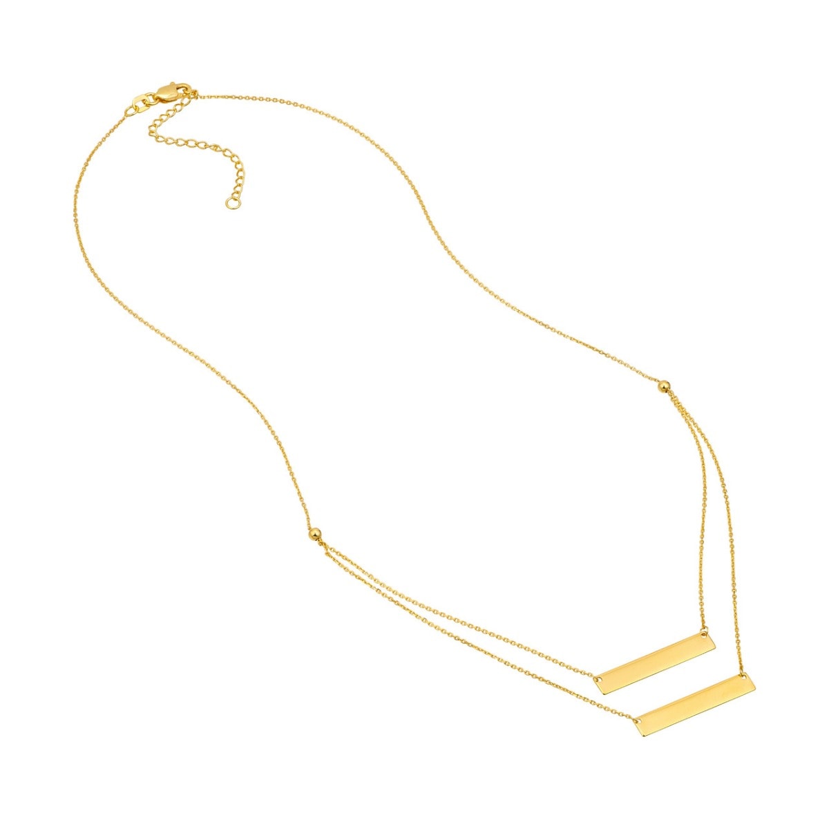 Mini Bar Layered Duo Gold Pendant view 3