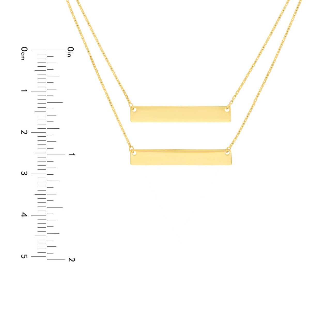 Mini Bar Layered Duo Gold Pendant view 6