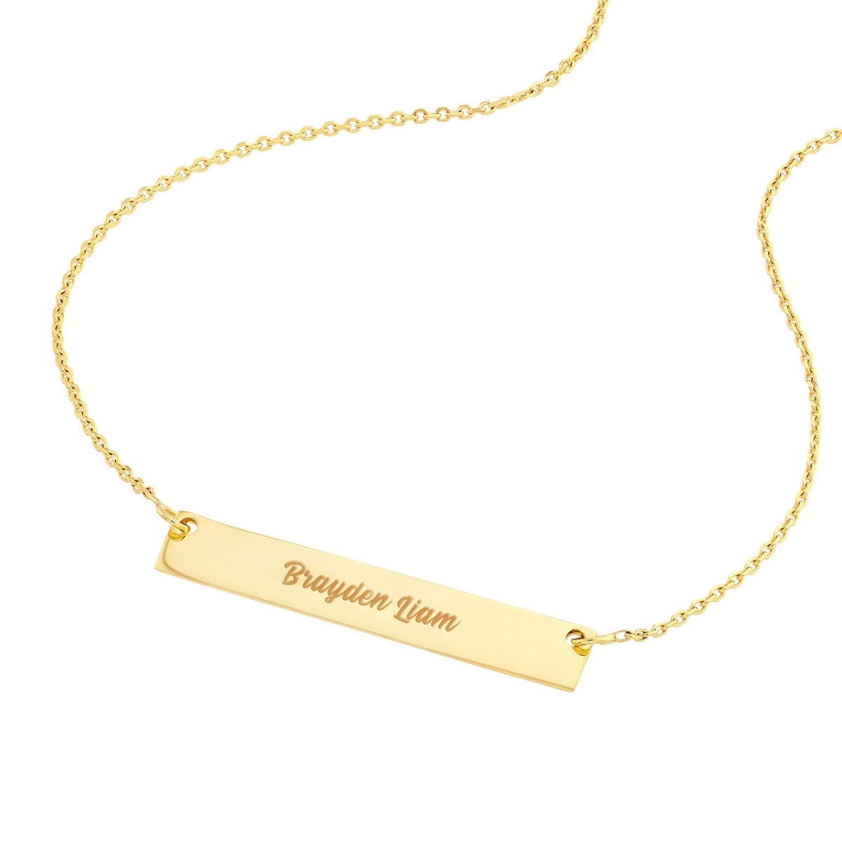 Mini Gold Bar Necklace view 3