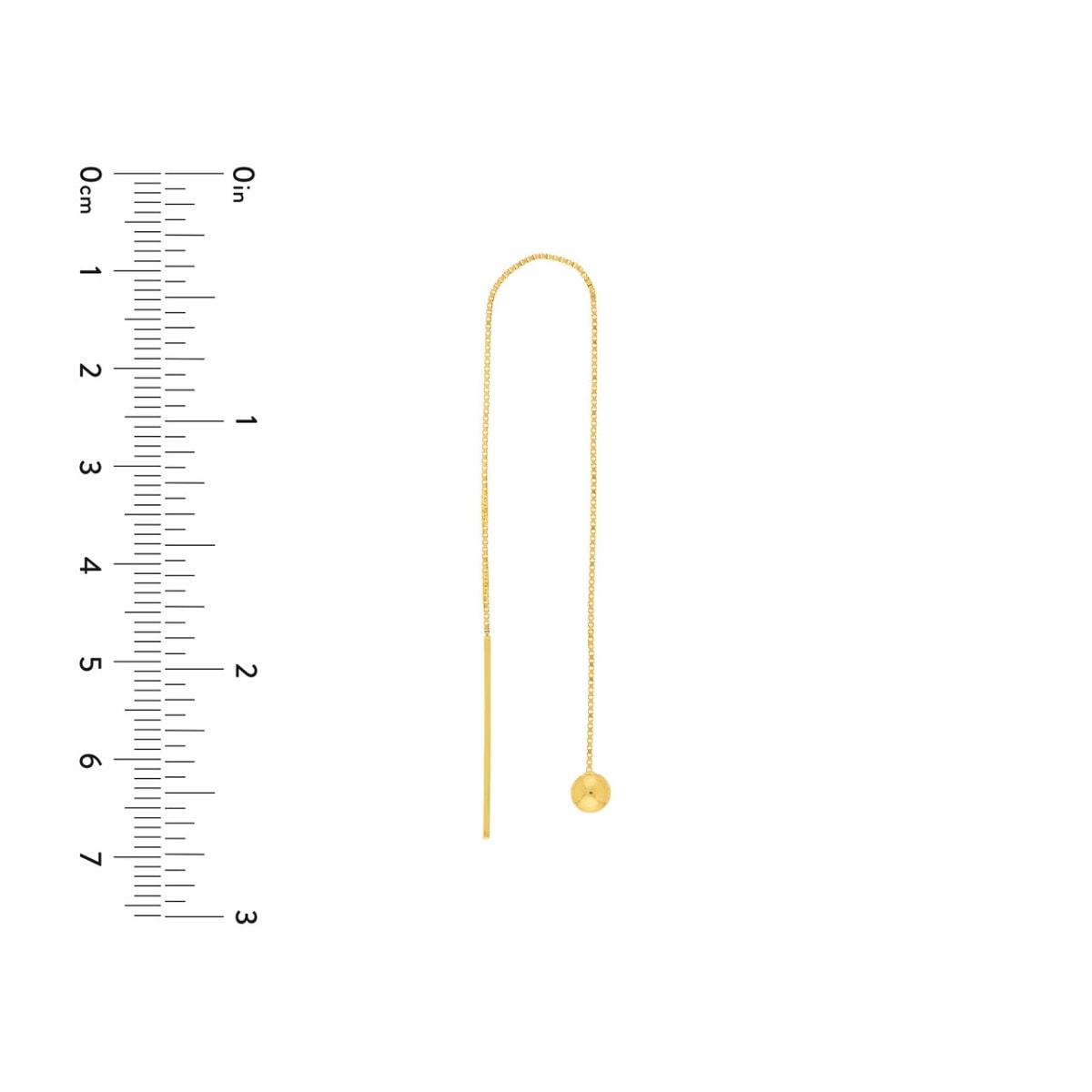 Gold Mini Bead Threader Earrings view 4