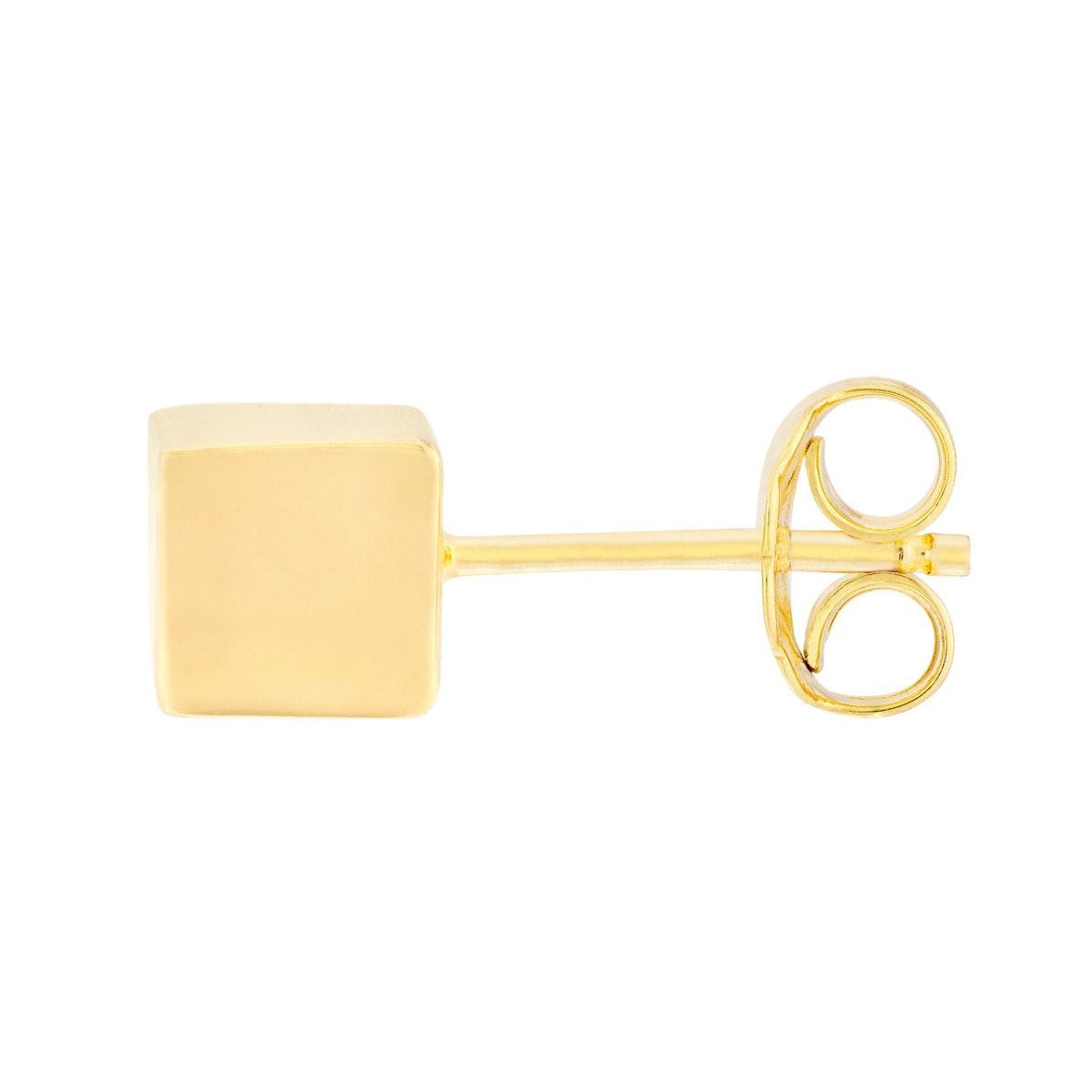 Mini Gold Cube Stud Earrings view 5