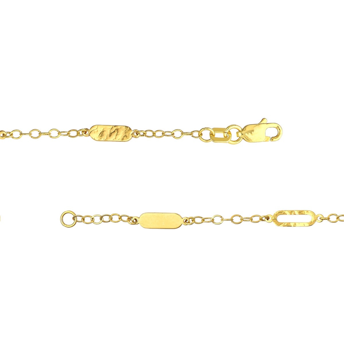 Mixed Oval Station Curb Chain Necklace view 4