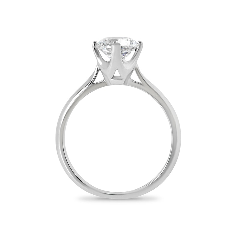 Four Claw North East South West Tapered Solitaire Engagement Ring view 5