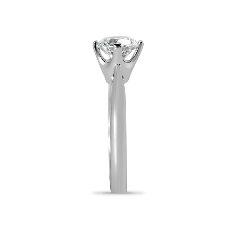 Four Claw North East South West Tapered Solitaire Engagement Ring view 3
