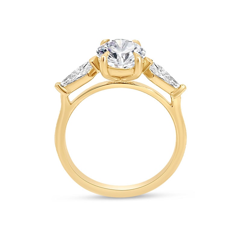 Oval and Kite side Lab Grown stones Diamond Engagement Ring view 5