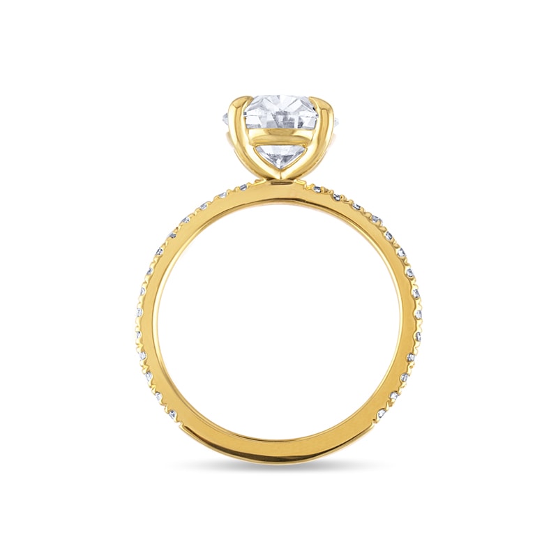 Oval Cut Diamond Set Band Engagement Ring view 5