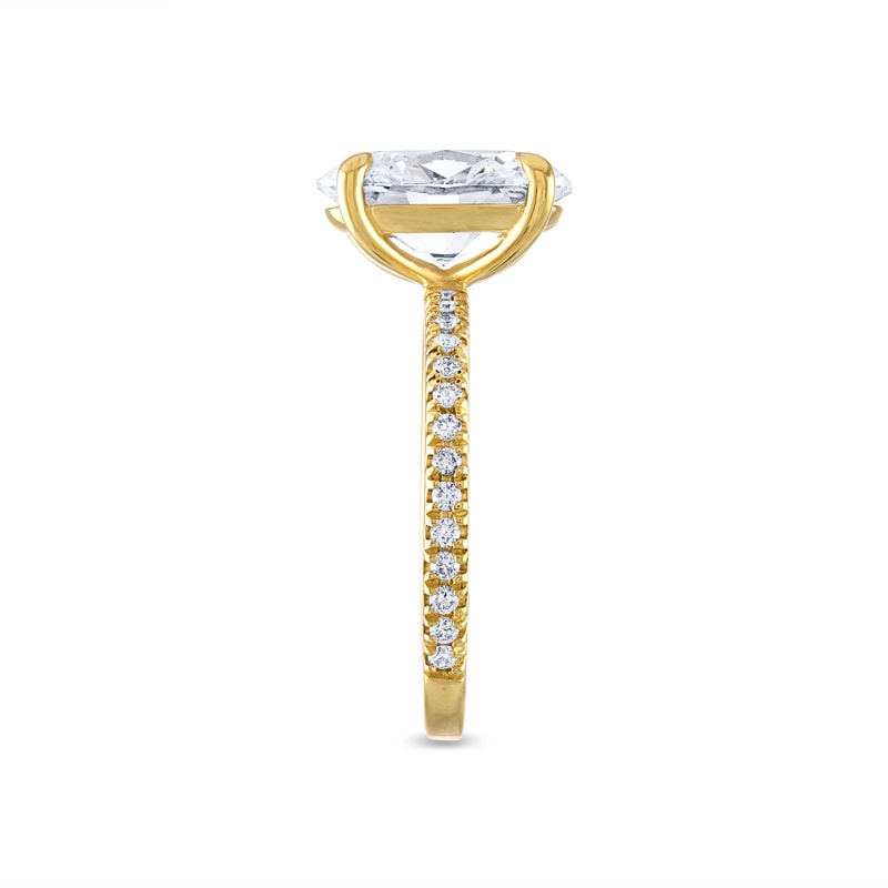 Oval Cut Diamond Set Band Engagement Ring view 4