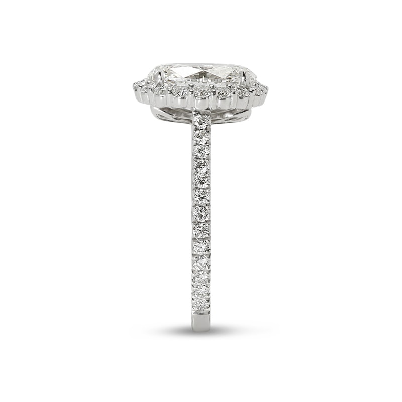 Oval Shape Halo Diamond Engagement Ring view 5