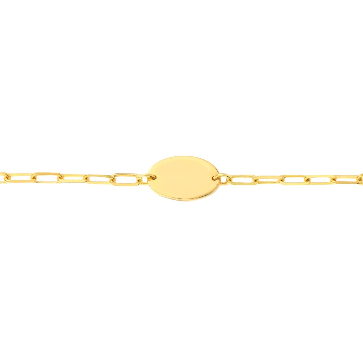 Paper Clip Anklet with Gold Plate view 3