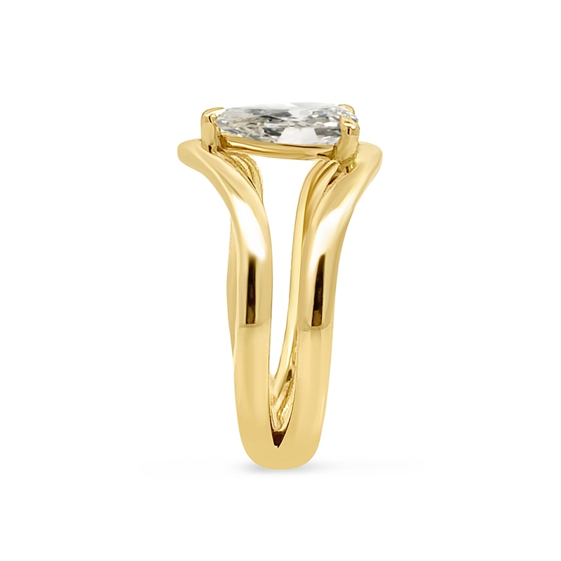 Pear Shape Split Shank Diamond Engagement Ring view 4