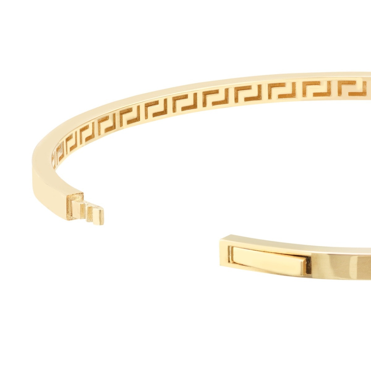Square Edge Gold Bangle view 4