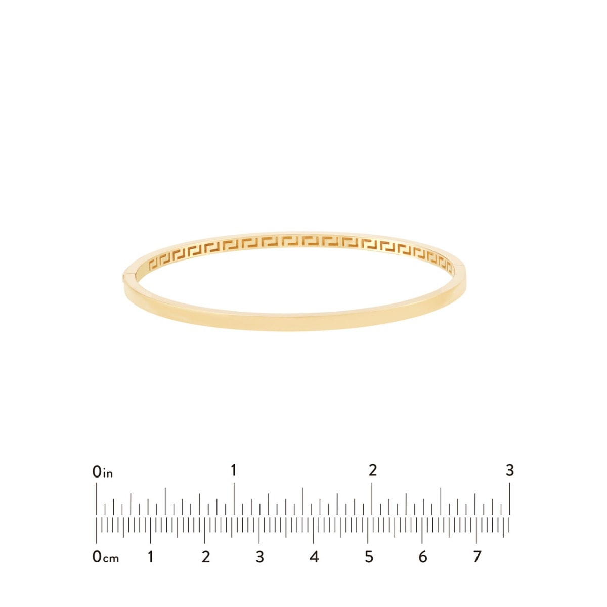 Square Edge Gold Bangle view 5