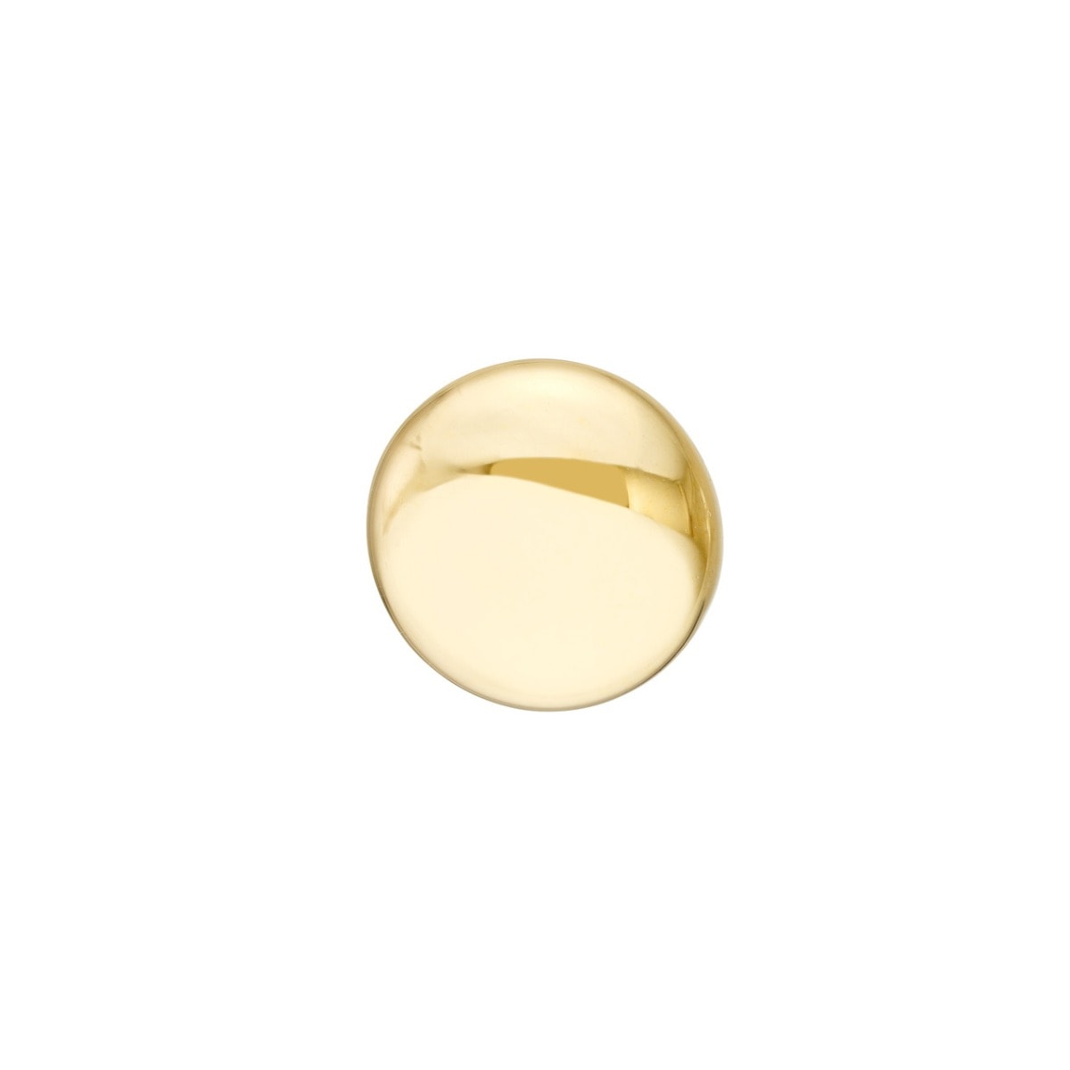 Polished Button Stud Earrings on Post Back view 3