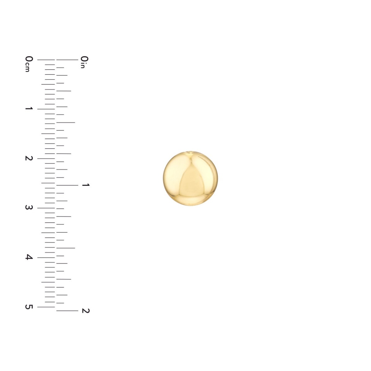 Polished Button Stud Earrings on Post Back view 5