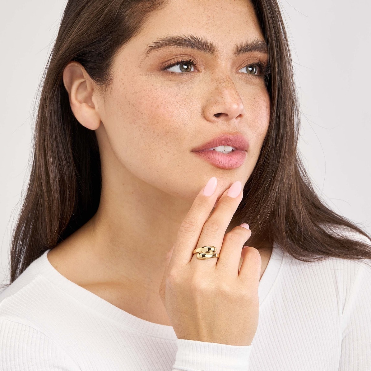 Crossover Gold Ring view 2