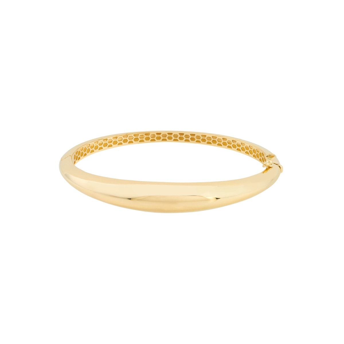 Polished Dome Gold Bangle view 1