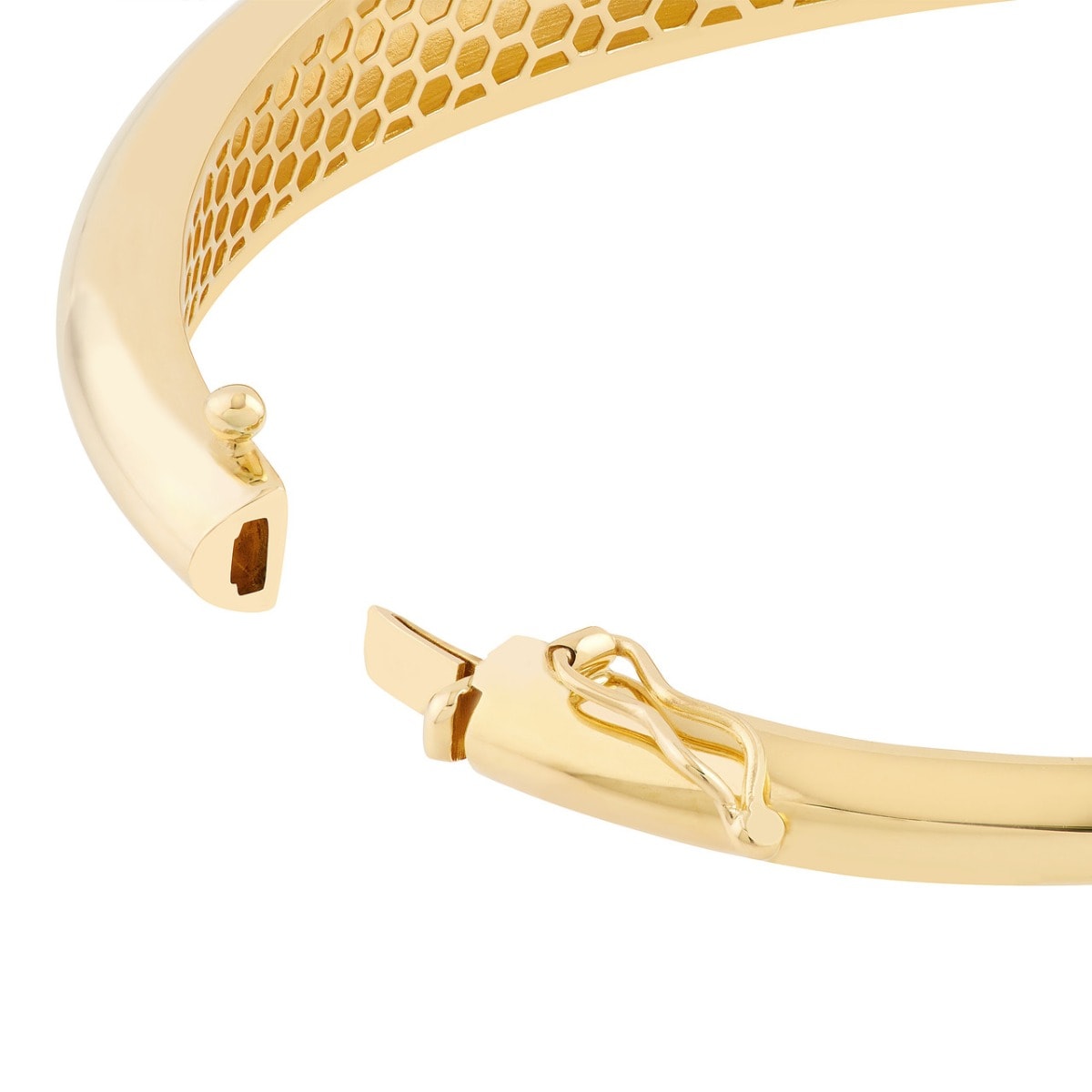 Polished Dome Gold Bangle view 4