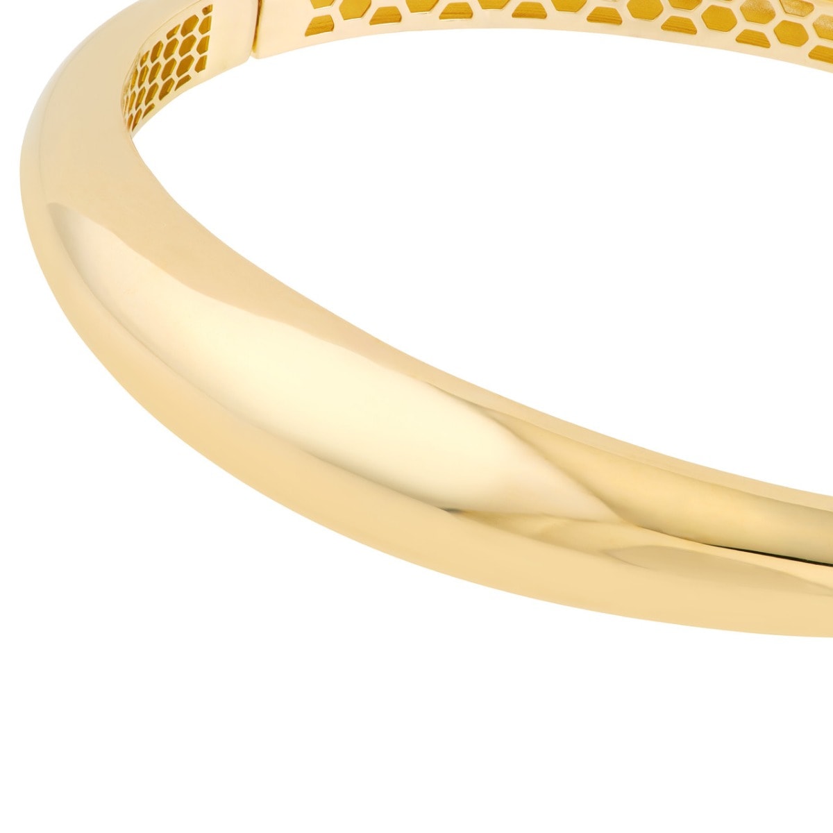 Polished Dome Gold Bangle view 3