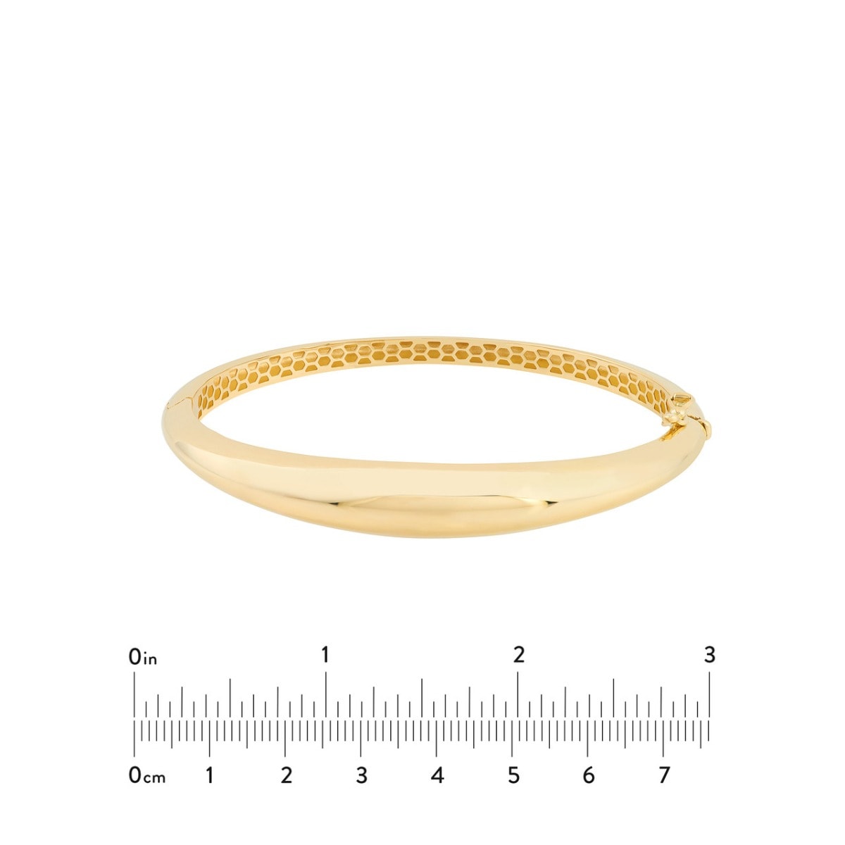 Polished Dome Gold Bangle view 5