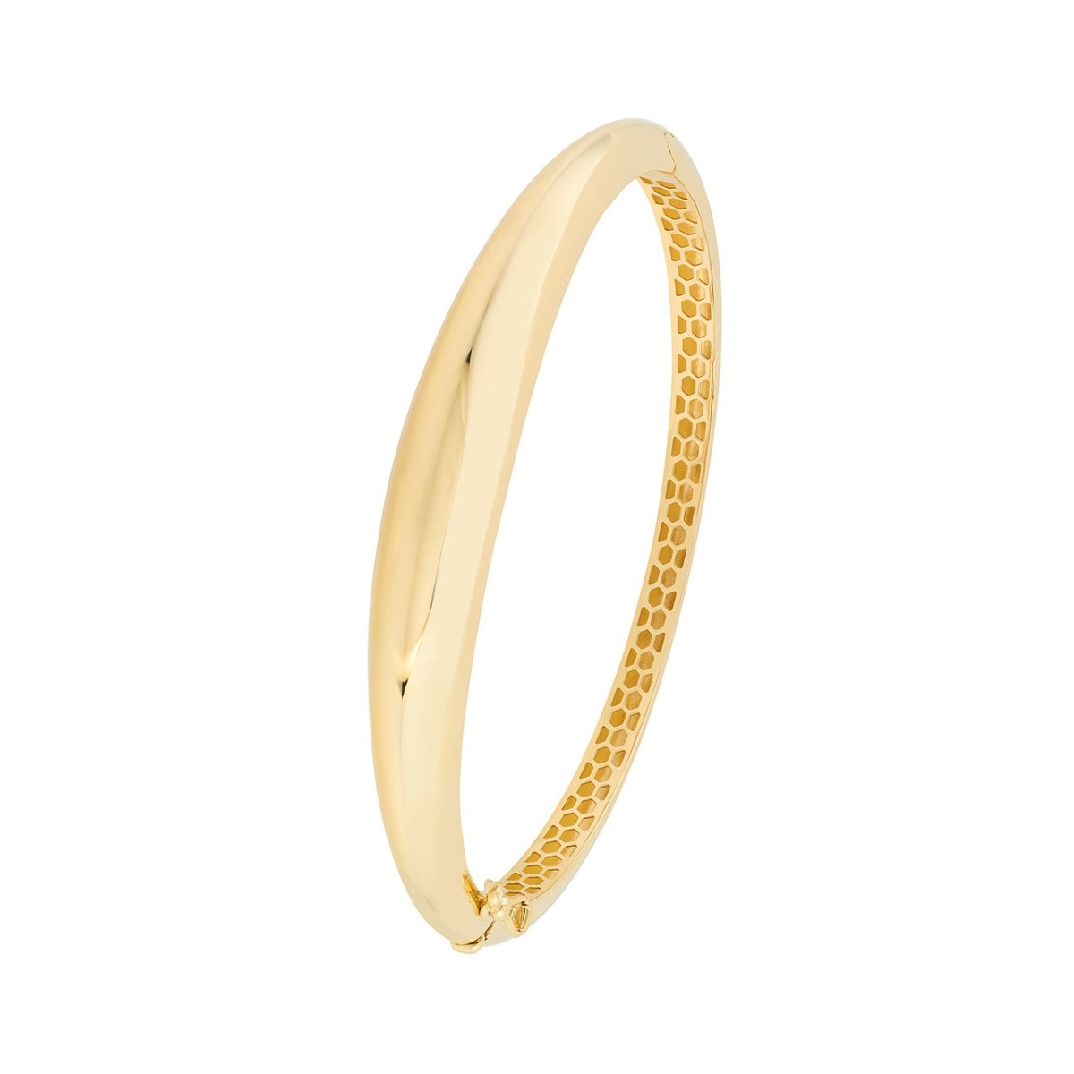 Polished Dome Gold Bangle view 2