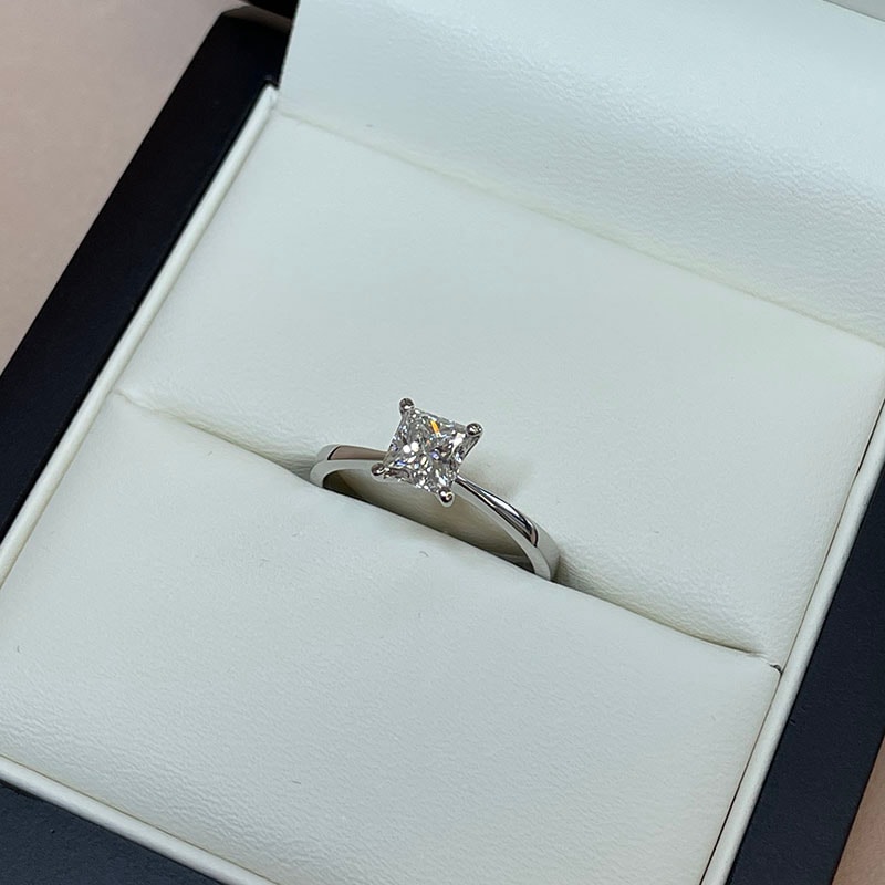Princess Shape Diamond Engagement Ring view 7