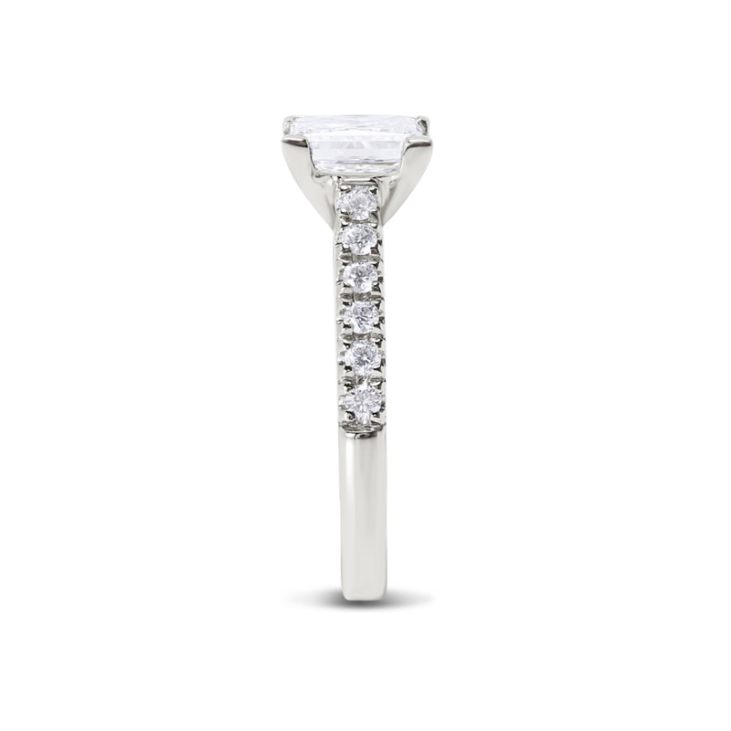 Lab Grown Princess Shape Contemporary Engagement Ring view 4