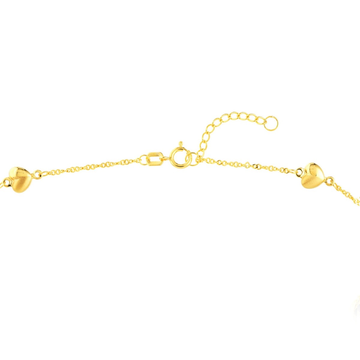 Full Heart Gold Anklet view 4