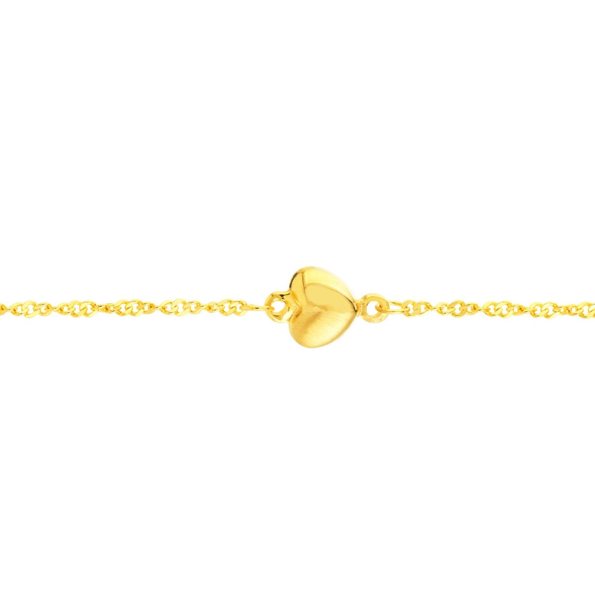 Full Heart Gold Anklet view 3