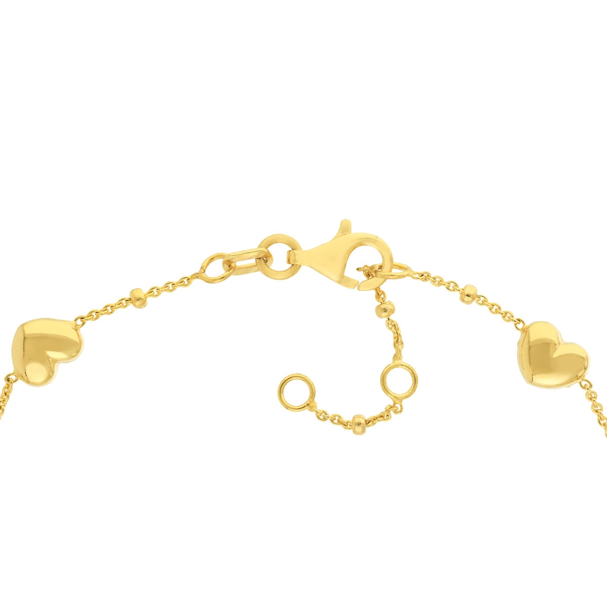 Full Heart Gold Bracelet view 3