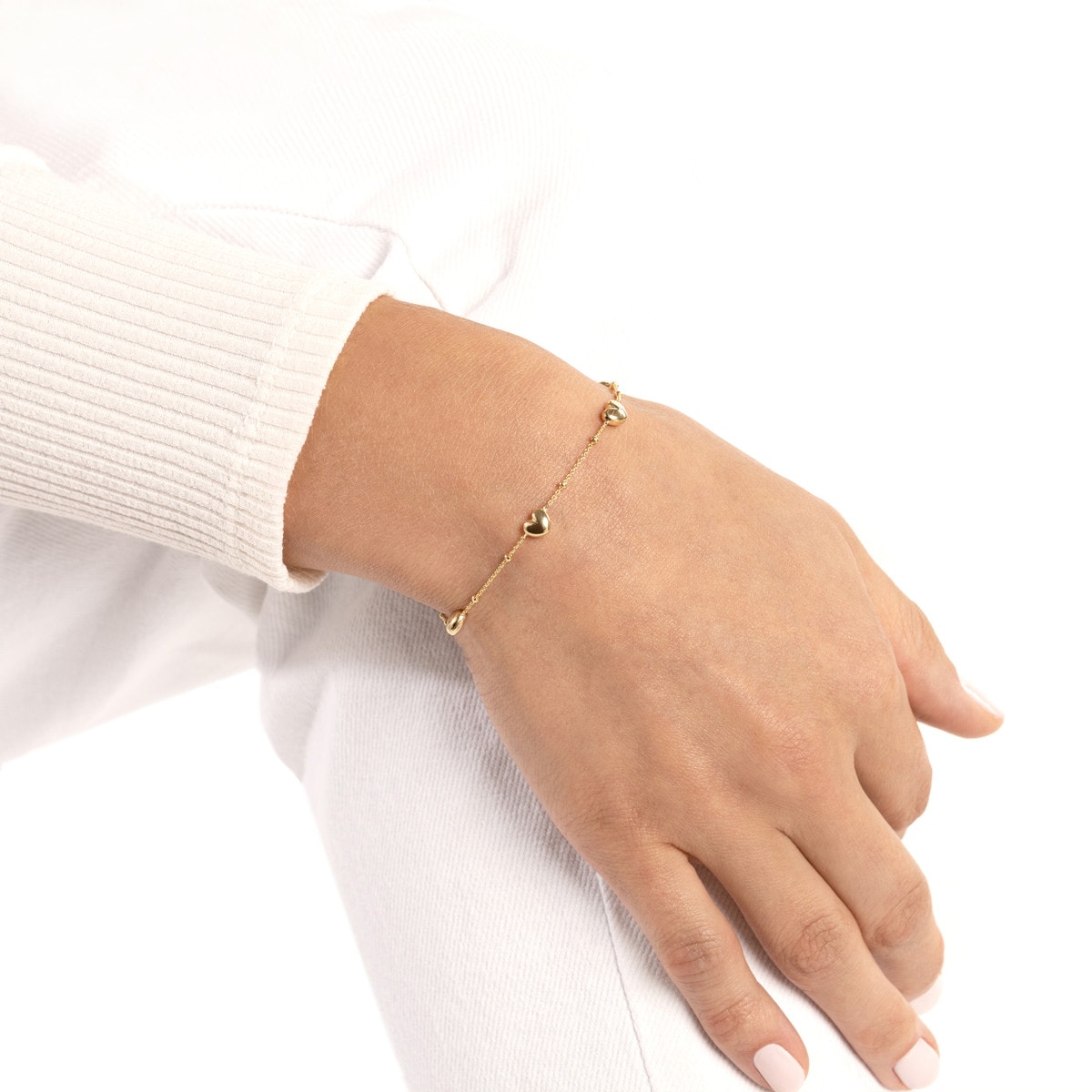 Full Heart Gold Bracelet view 2