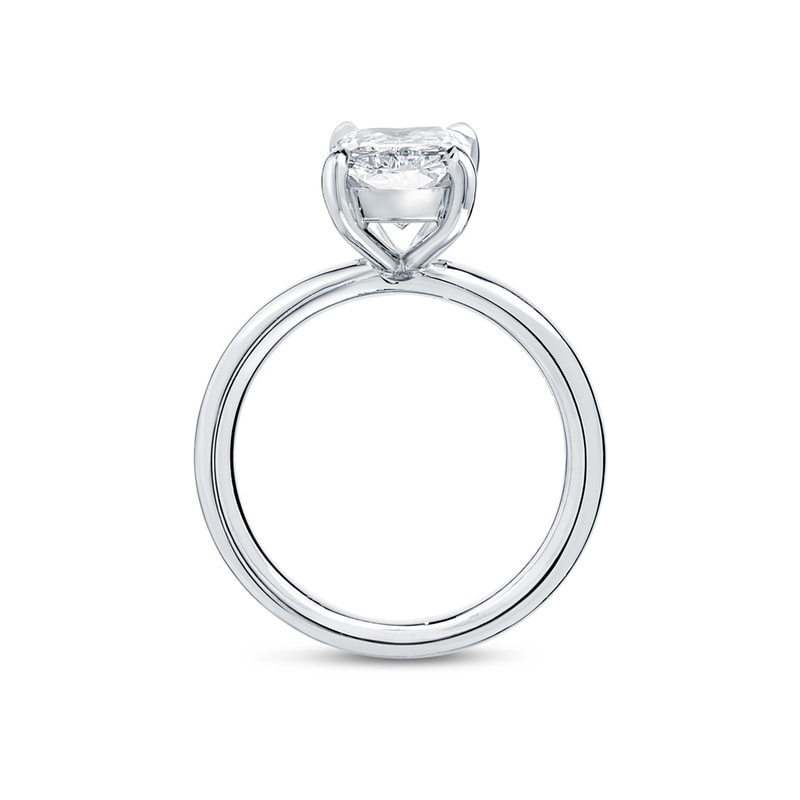 Radiant Shape Solitaire Diamond Engagement Ring view 3
