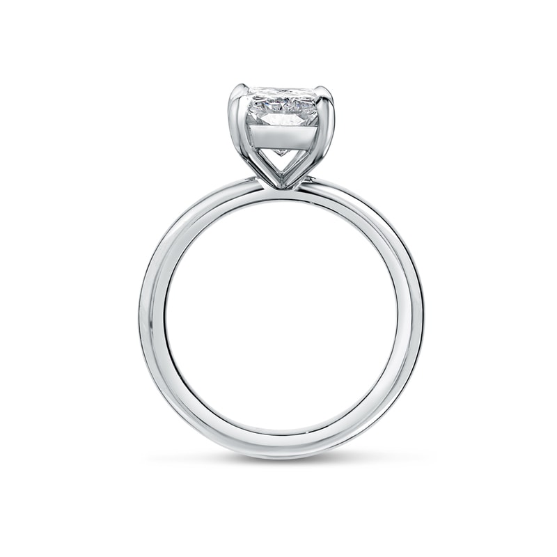 Radiant Shape Solitaire Diamond Engagement Ring view 5