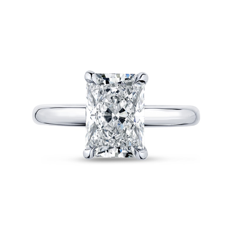 Radiant Shape Solitaire Lab Grown Diamond Engagement Ring