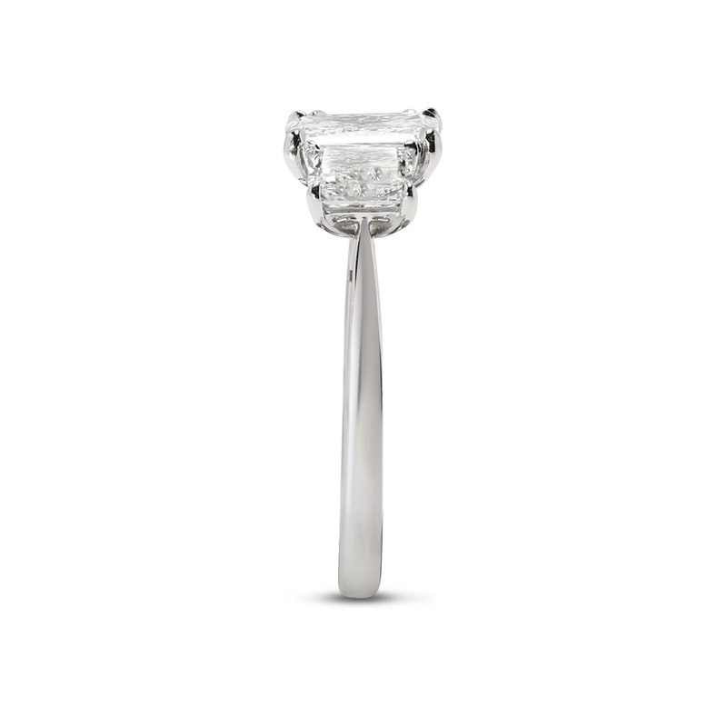 Radiant Shape Trilogy Lab Grown Diamond Engagement Ring view 4
