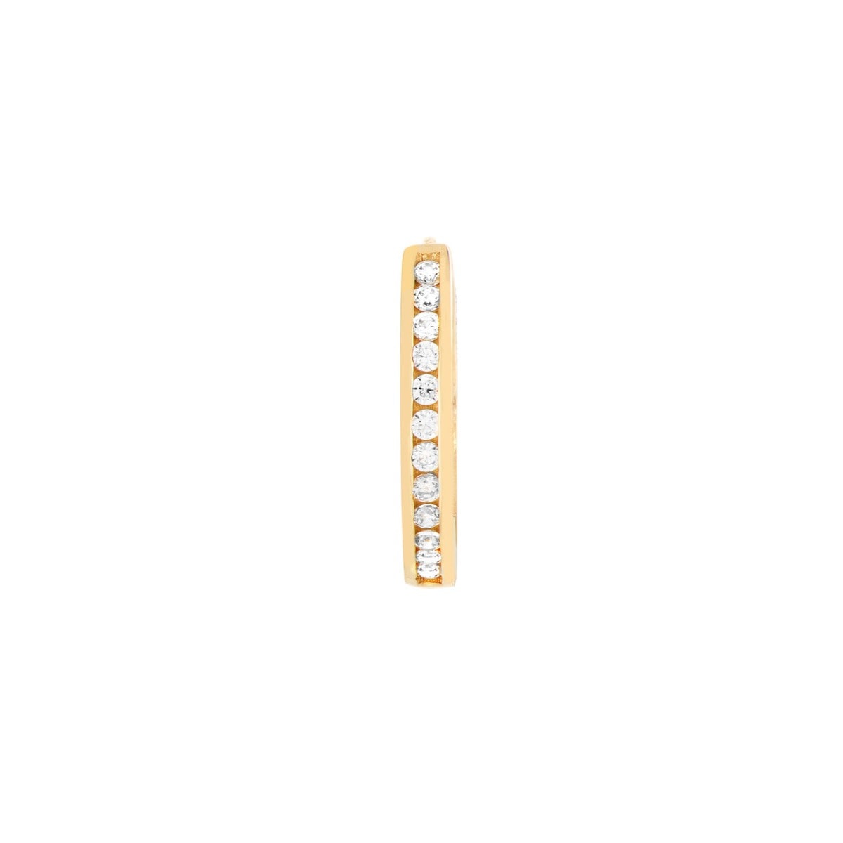 Mini Hoop Gold Earrings view 2