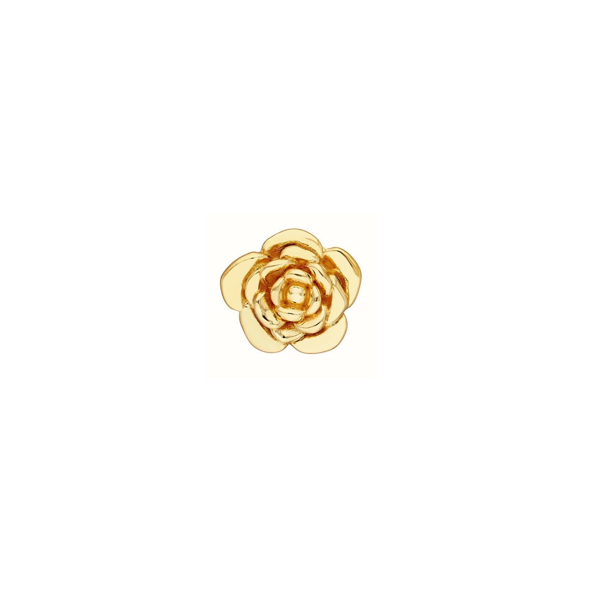 Gold Rose Stud Earrings view 2