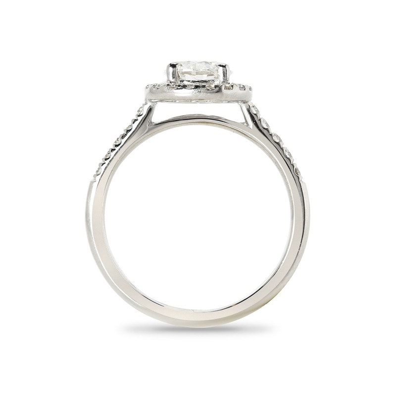 Round Shape Lab Grown Diamond Halo Engagement Ring view 5