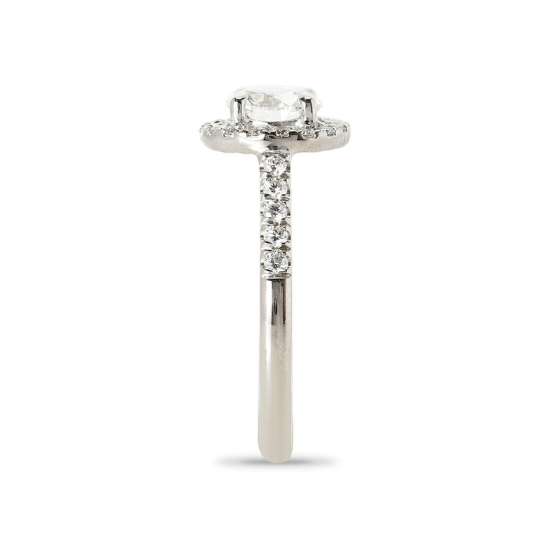 Round Shape Lab Grown Diamond Halo Engagement Ring view 3