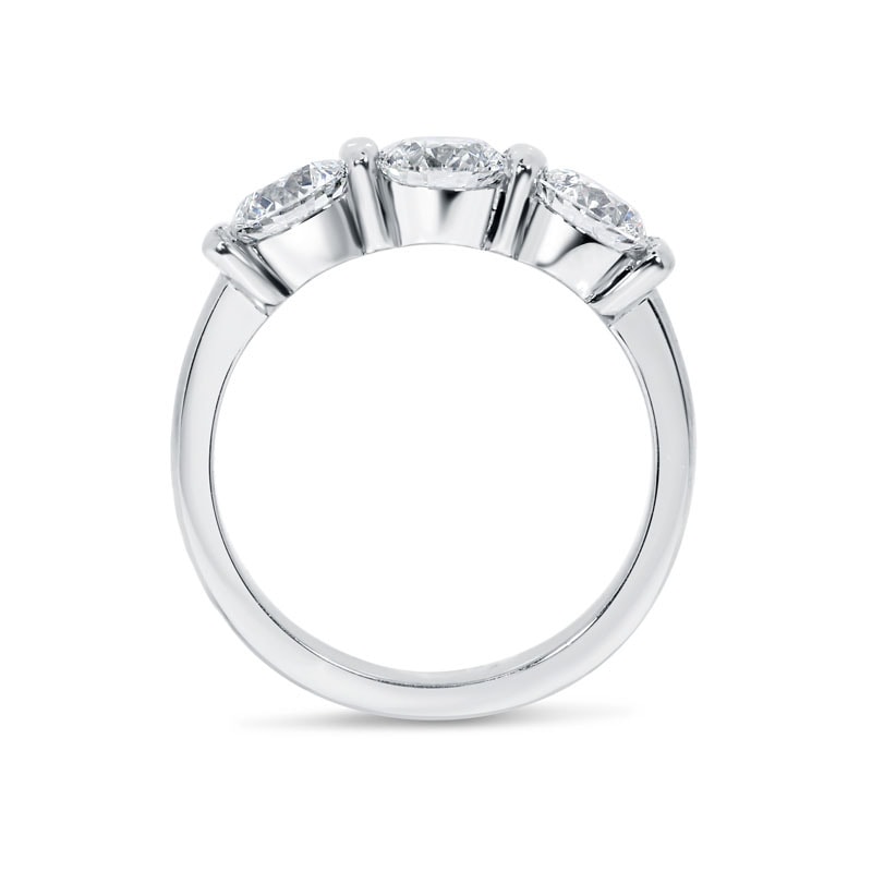 Tension Set Round Trilogy Engagement Ring view 5