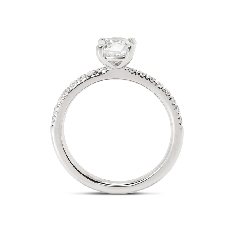 Round Shape High Setting Diamond Engagement Ring view 3