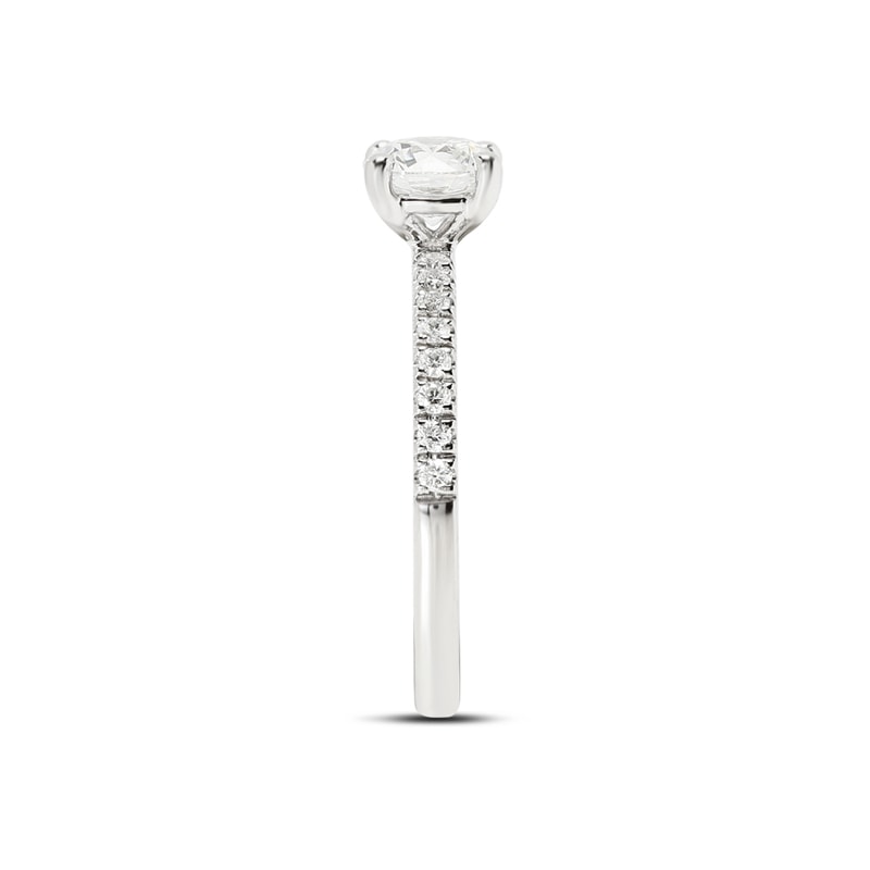 Round Shape High Setting Diamond Engagement Ring view 4