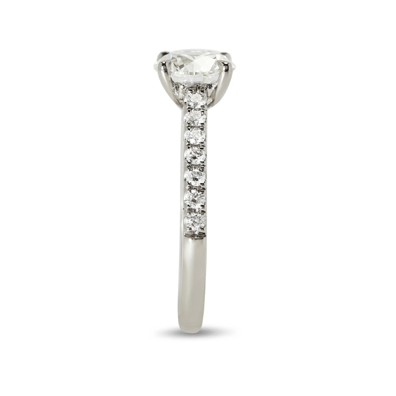 Round Shape Contemporary Lab Grown Engagement Ring view 3