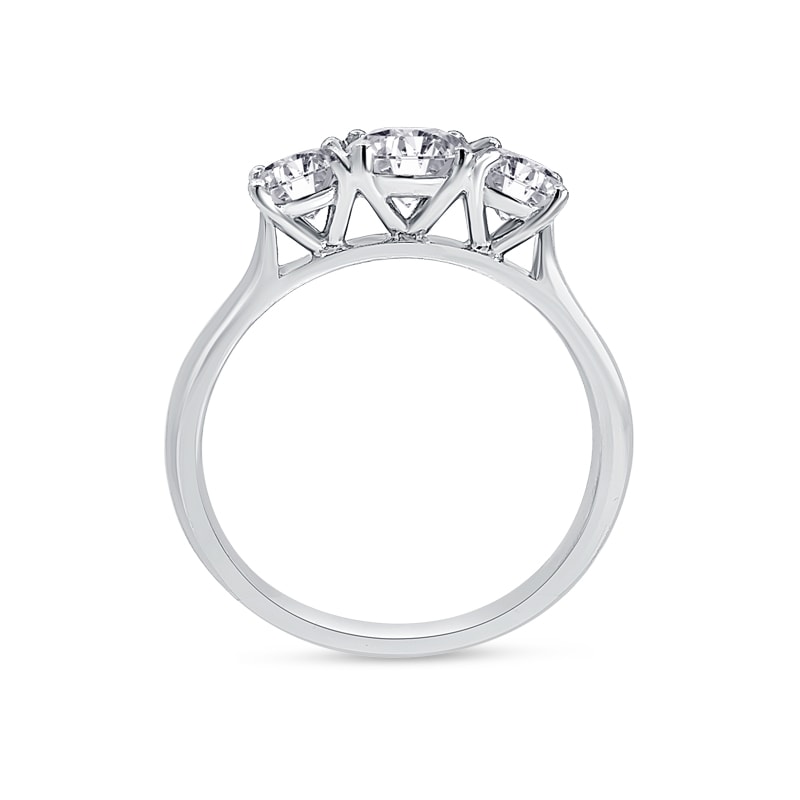 Round Cut Trilogy Classic Diamond Engagement Ring view 5
